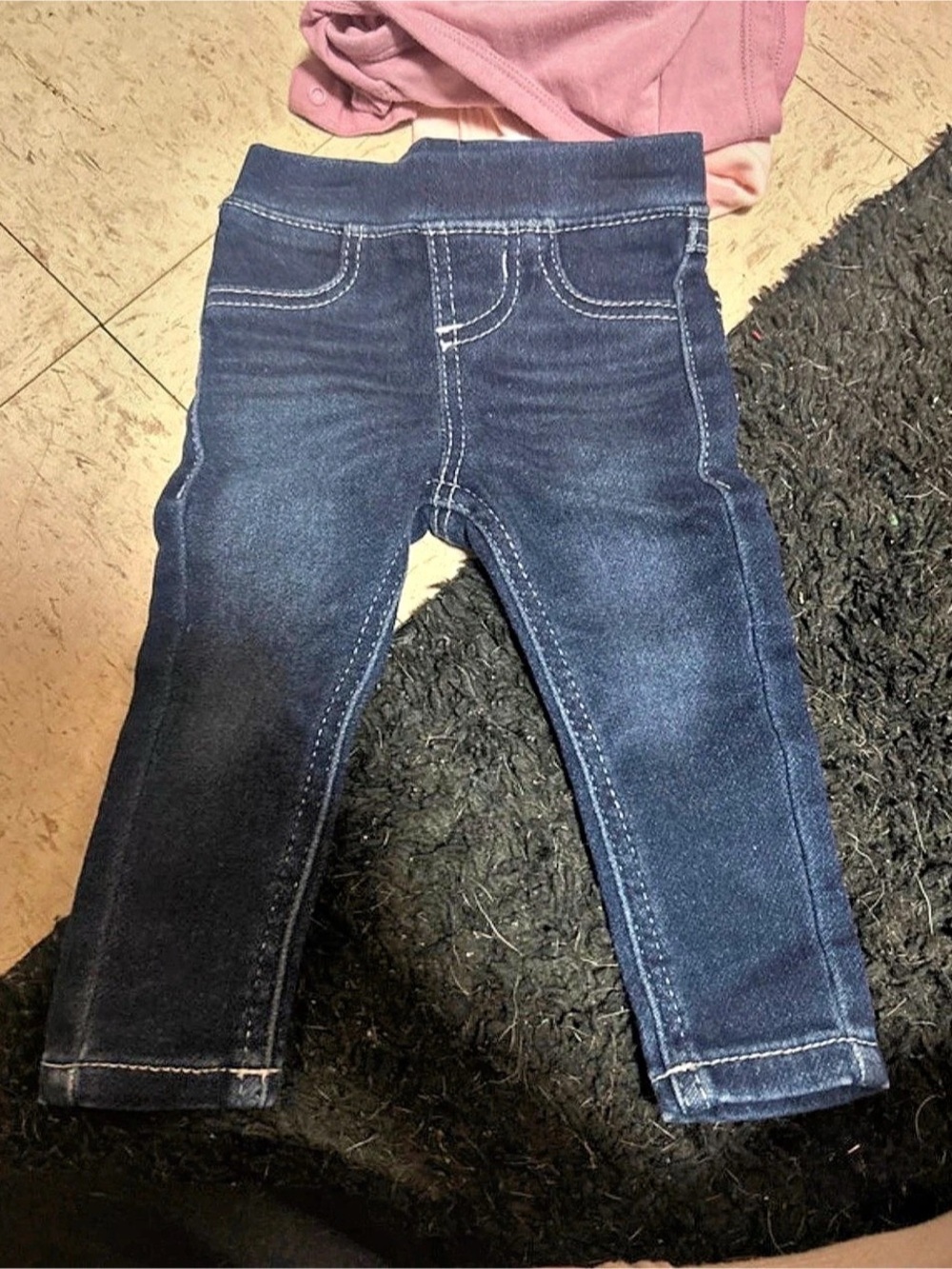 Wrangler Little Girl's Pull On Denim Jegging in Emmie Blue